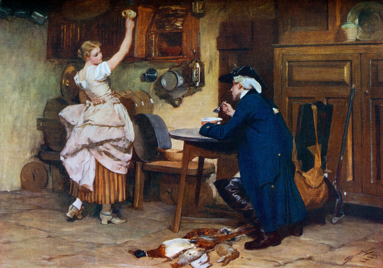 Flørt, 1885, 1912. av John Seymour Lucas