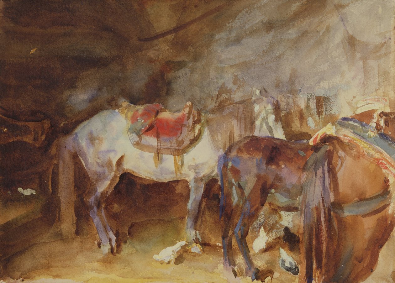 Arab Stable, ca. 1905-06 (wc på papir) av John Singer Sargent