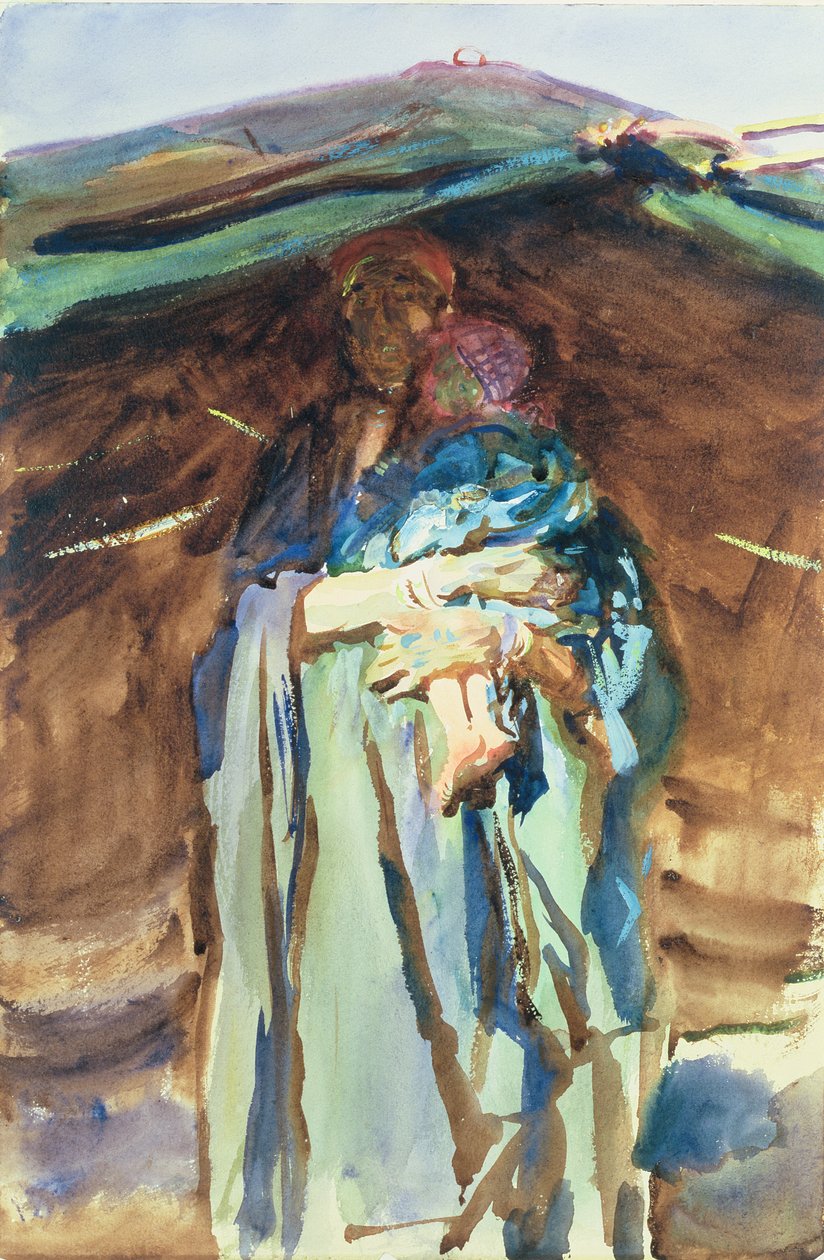 Beduinmor (wc på papir) av John Singer Sargent