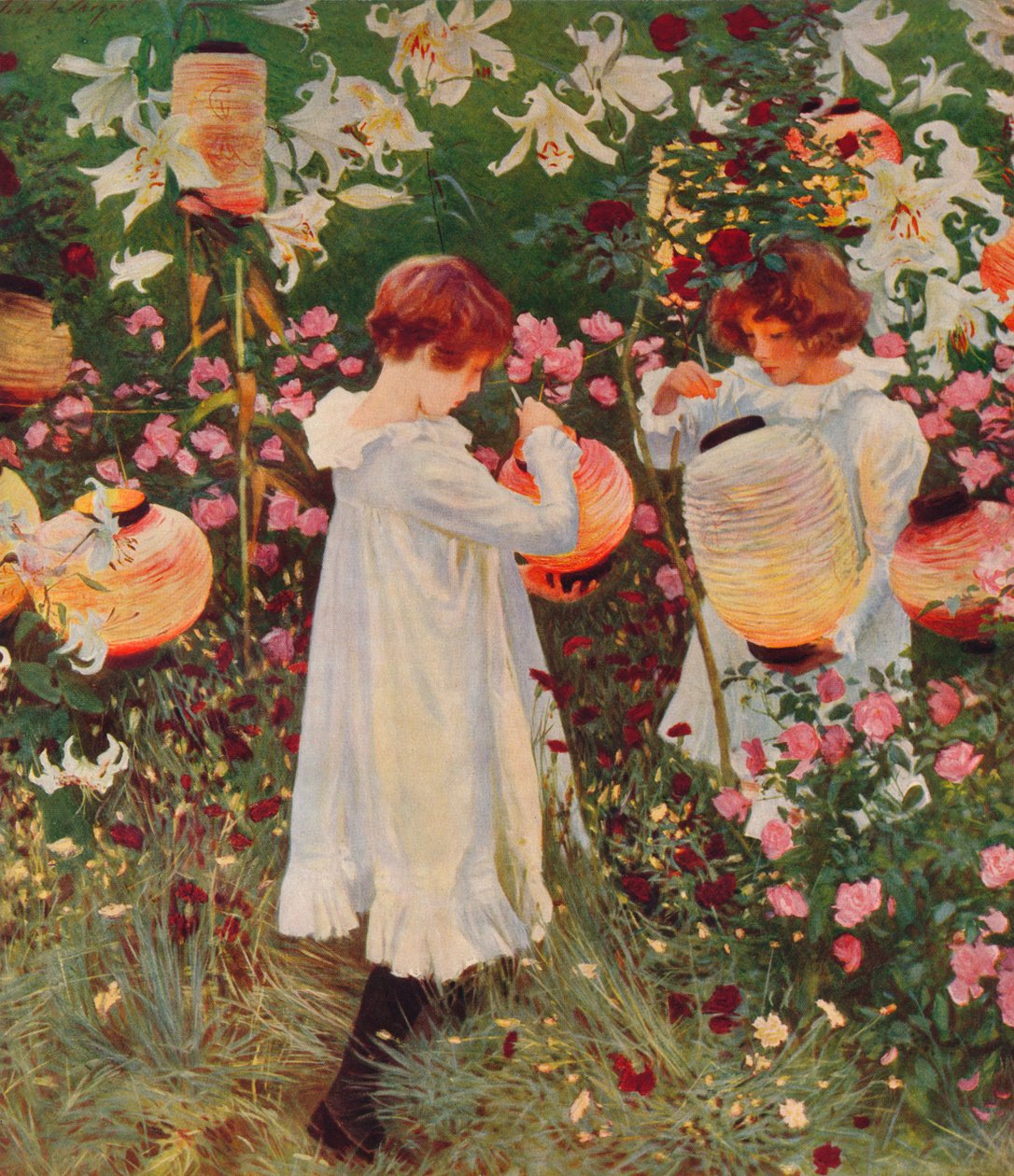 Nellik, Lily, Lily, Rose, 1885-86, 1938 av John Singer Sargent
