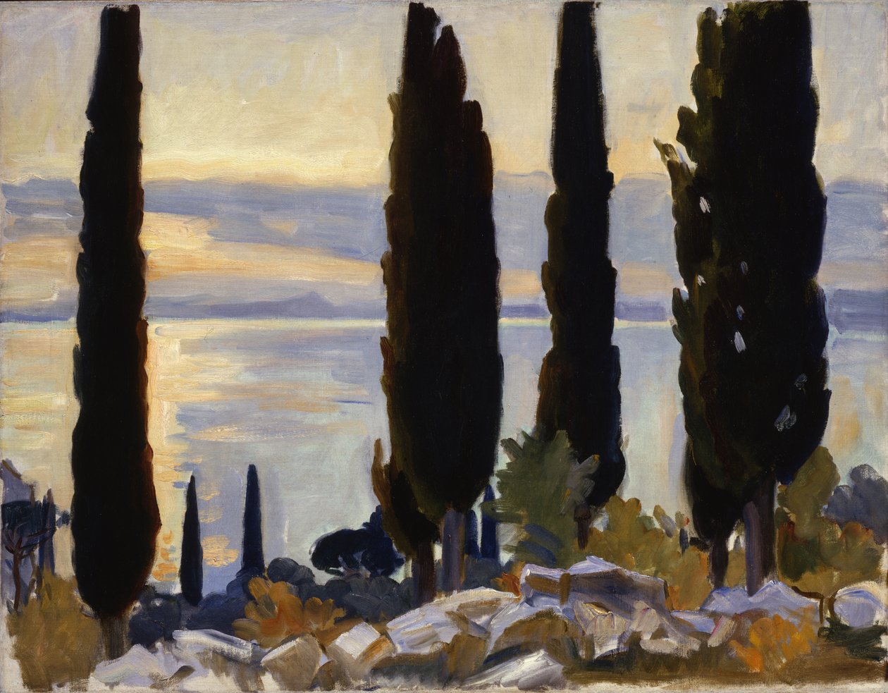 Cypress Trees i San Vigilio, 1913 av John Singer Sargent