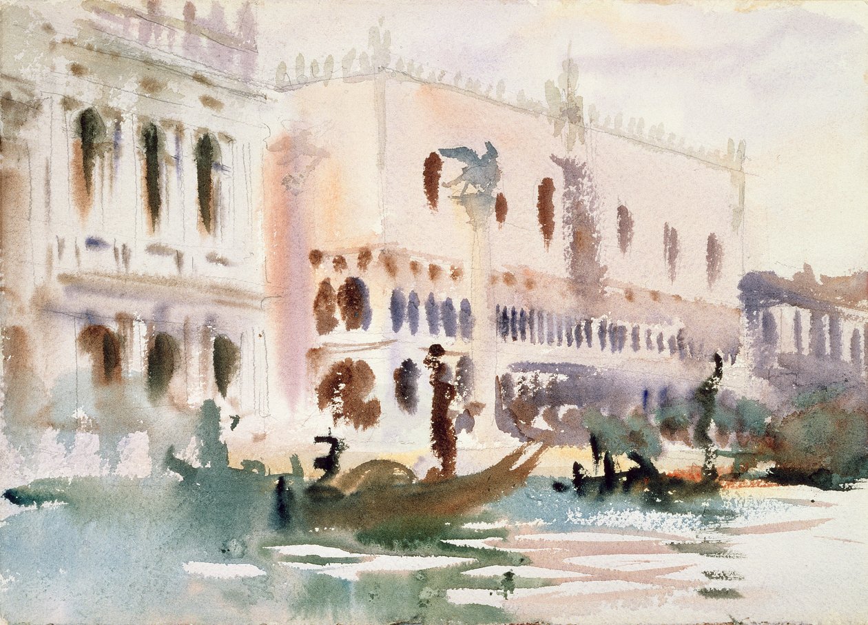 Fra Gondola (wc på papir) av John Singer Sargent