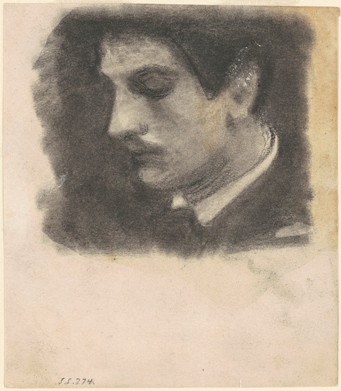 Head of a Man, 1875-1880. av John Singer Sargent
