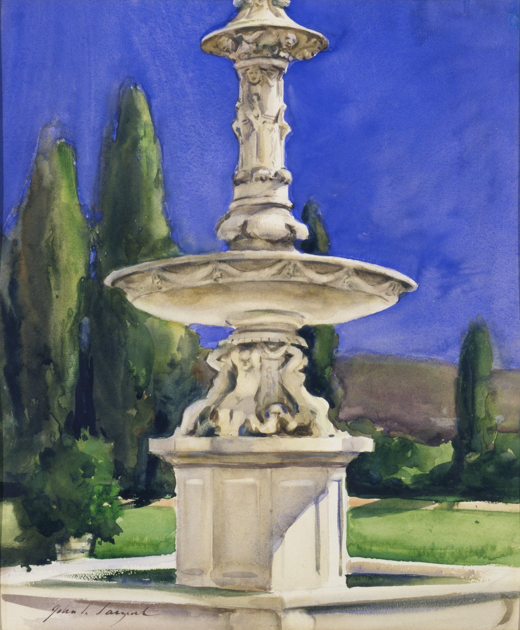 Marmorfontenen i Italia, ca. 1907. av John Singer Sargent
