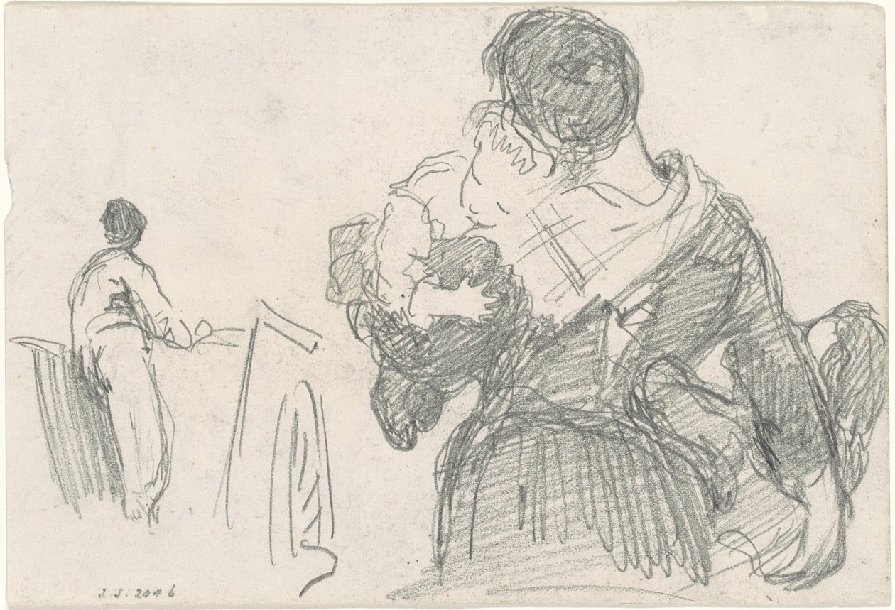 Mor og barn [recto], ca. 1871-1872. av John Singer Sargent