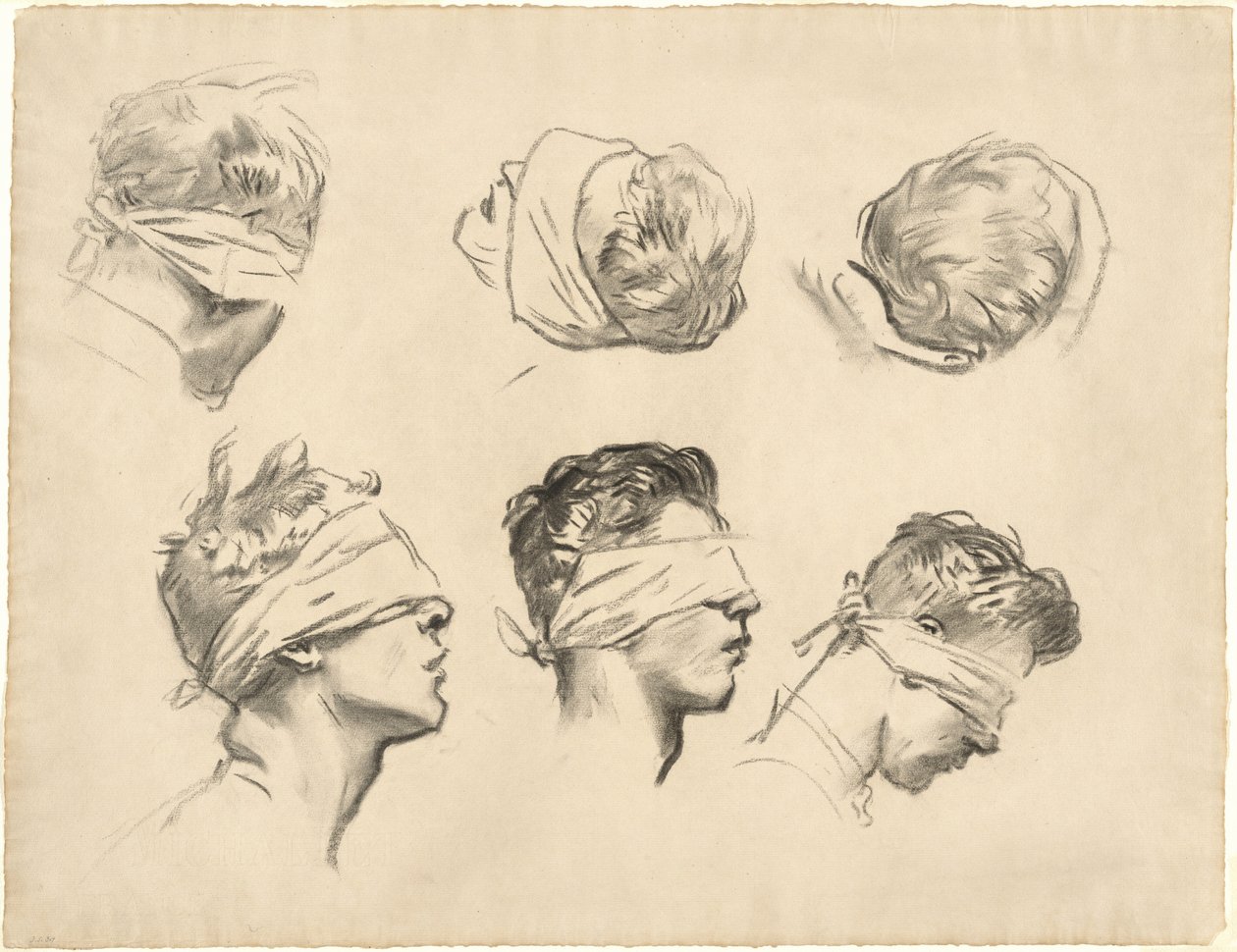 Studier for Gassed, 1918-1919. av John Singer Sargent