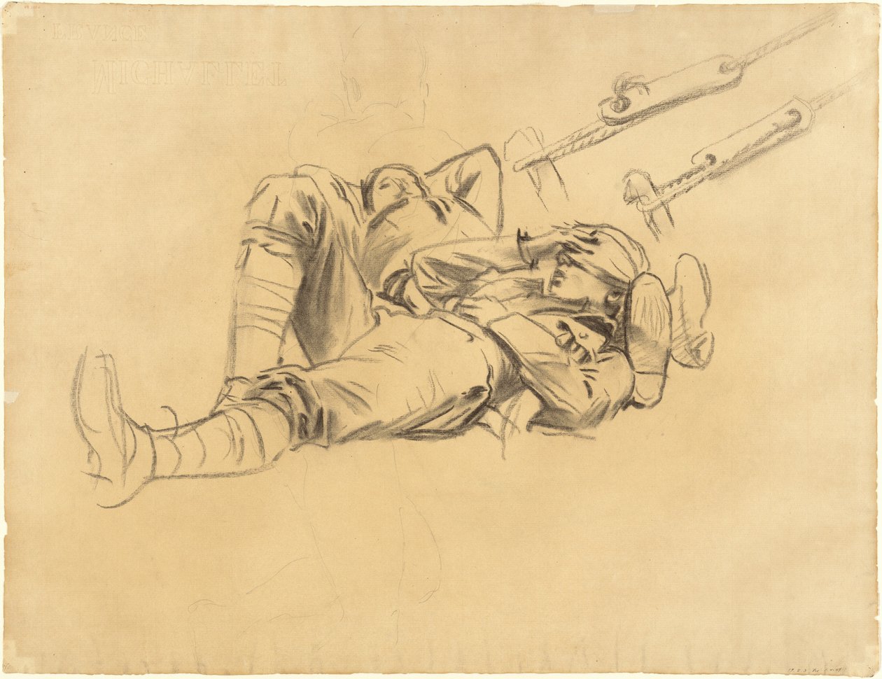 Studier for Gassed [recto], 1918-1919. av John Singer Sargent
