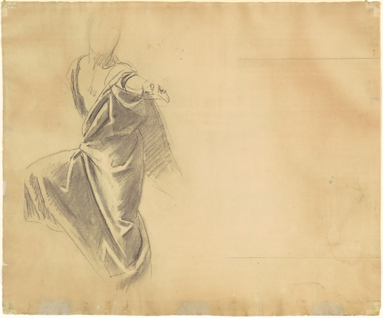 Study of Drapery [verso], 1920-1922. av John Singer Sargent