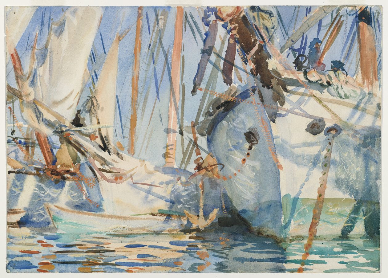 Hvite skip, ca. 1908 av John Singer Sargent
