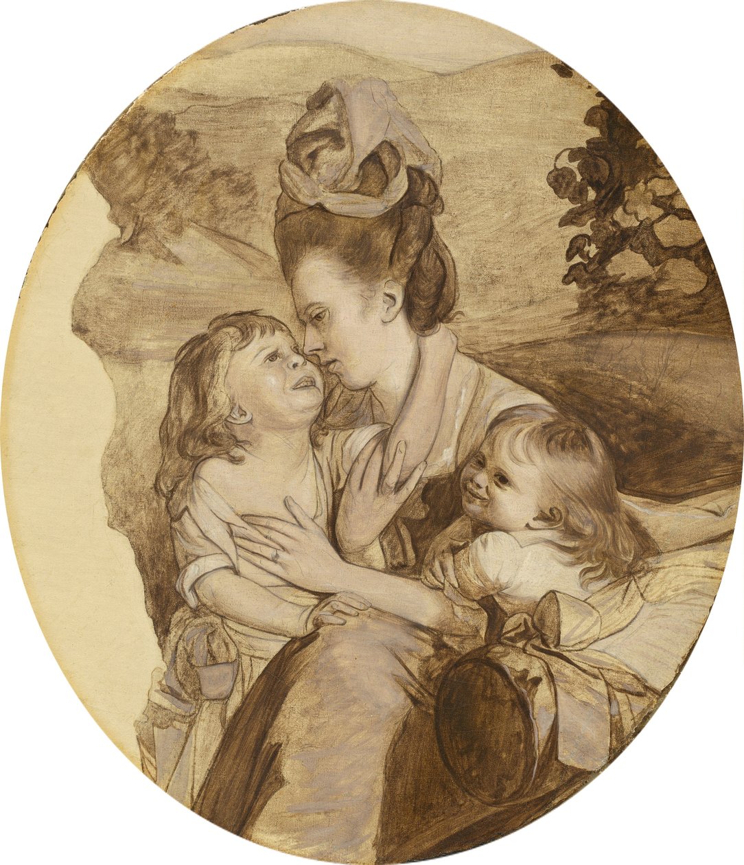 Skisse for The Copley Family av John Singleton Copley