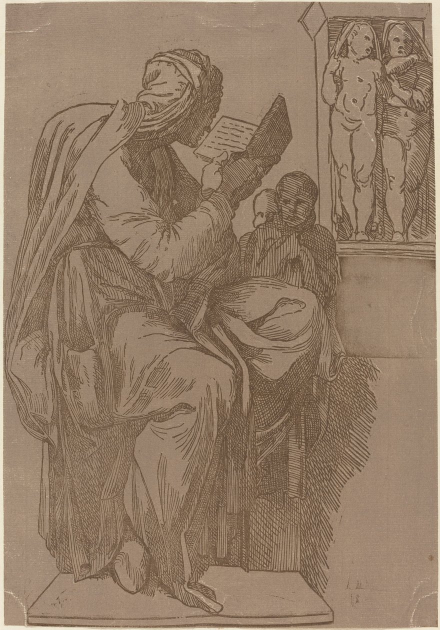En sibyllelesning av John Skippe after Michelangelo