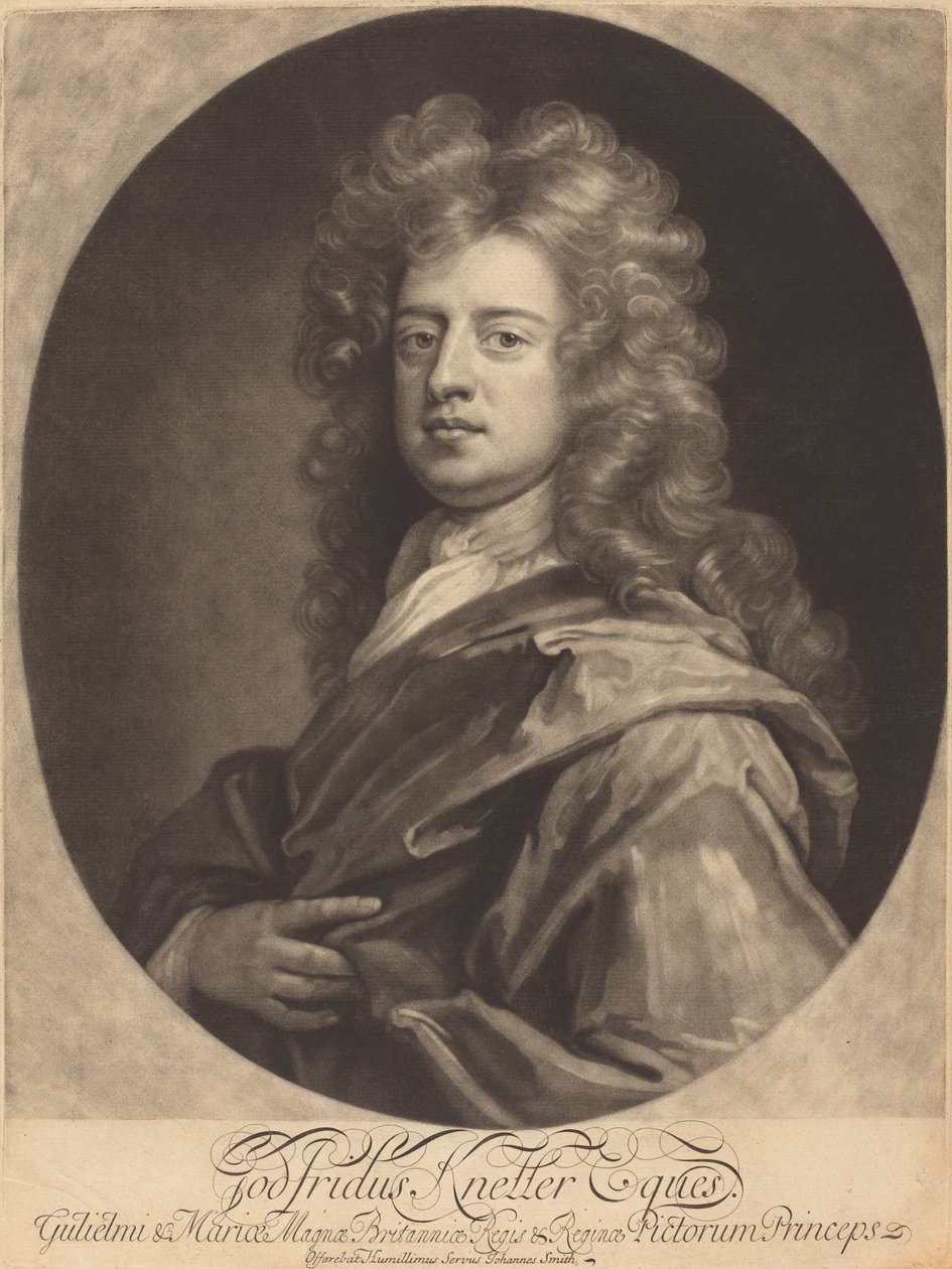 Godfrey Kneller av John Smith after Sir Godfrey Kneller