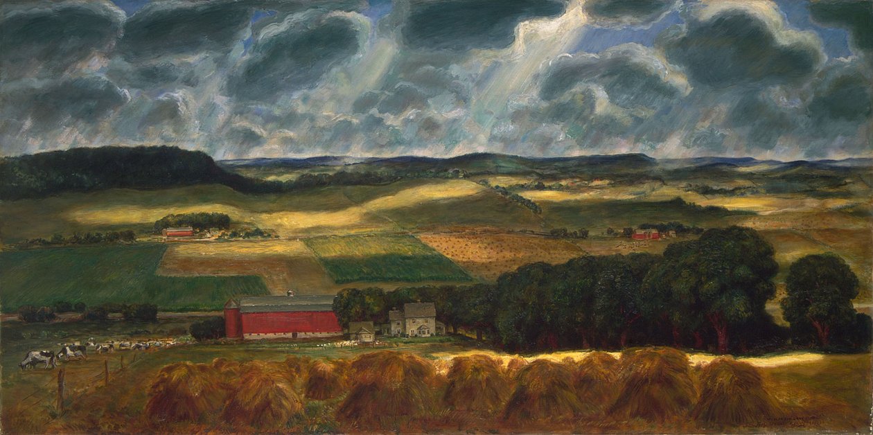 Wisconsin landskap av John Steuart Curry