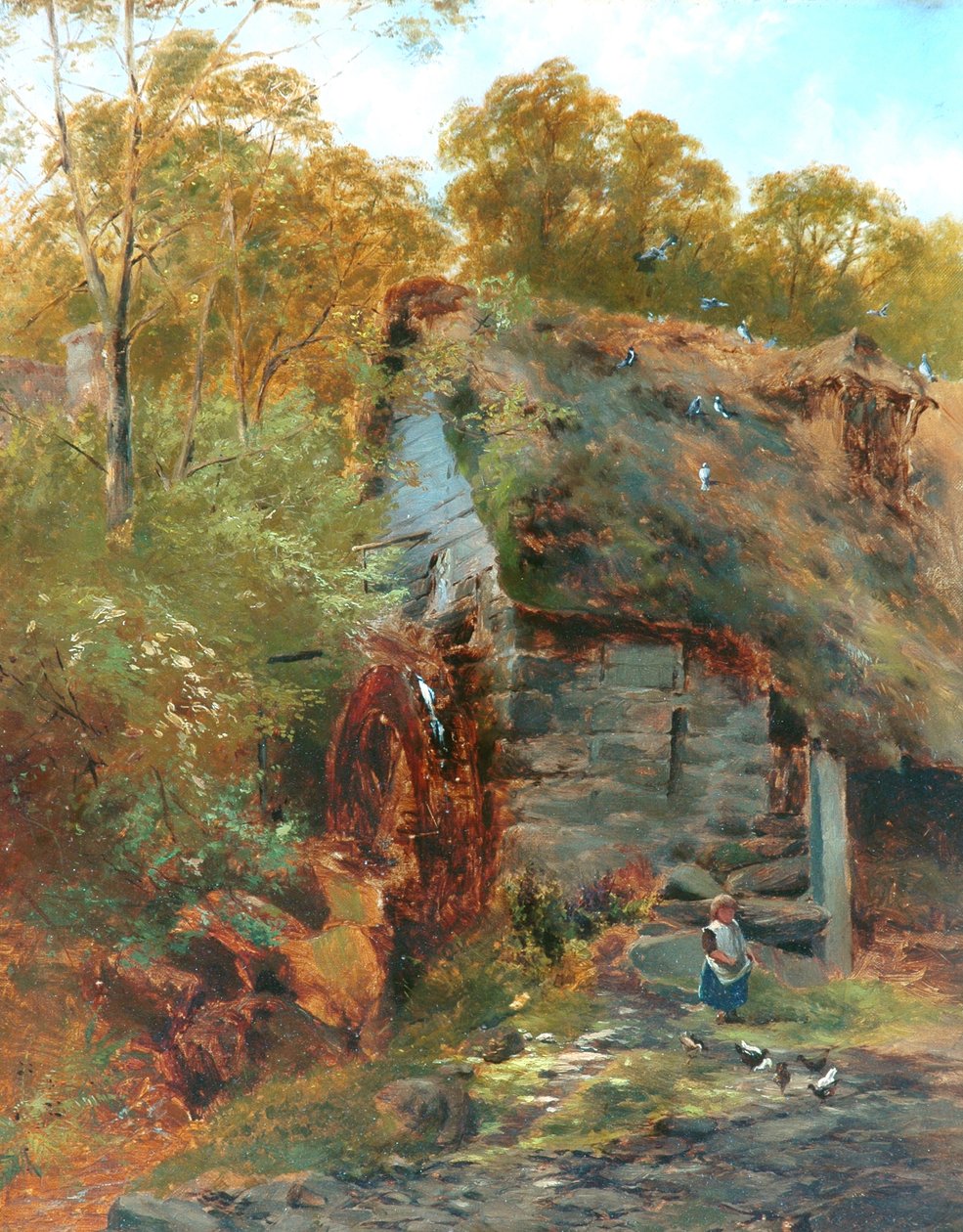 Chagford Mill, Devon av John Syer