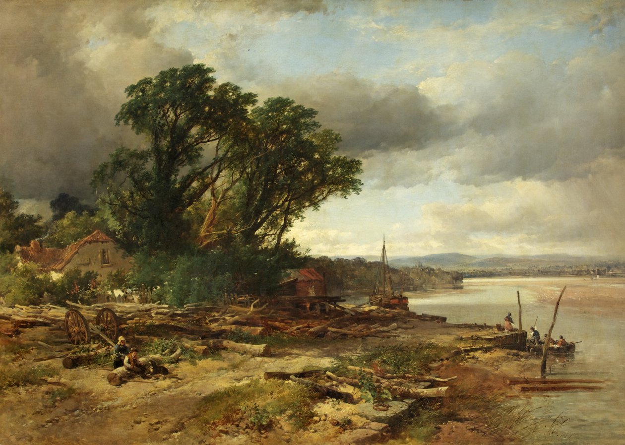 The River Avon (olje på lerret) av John Syer