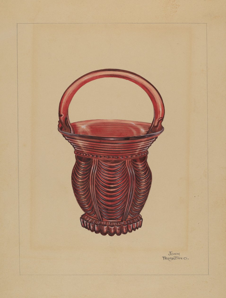 Ornamental liten kurv, ca. 1936. av John Tarantino