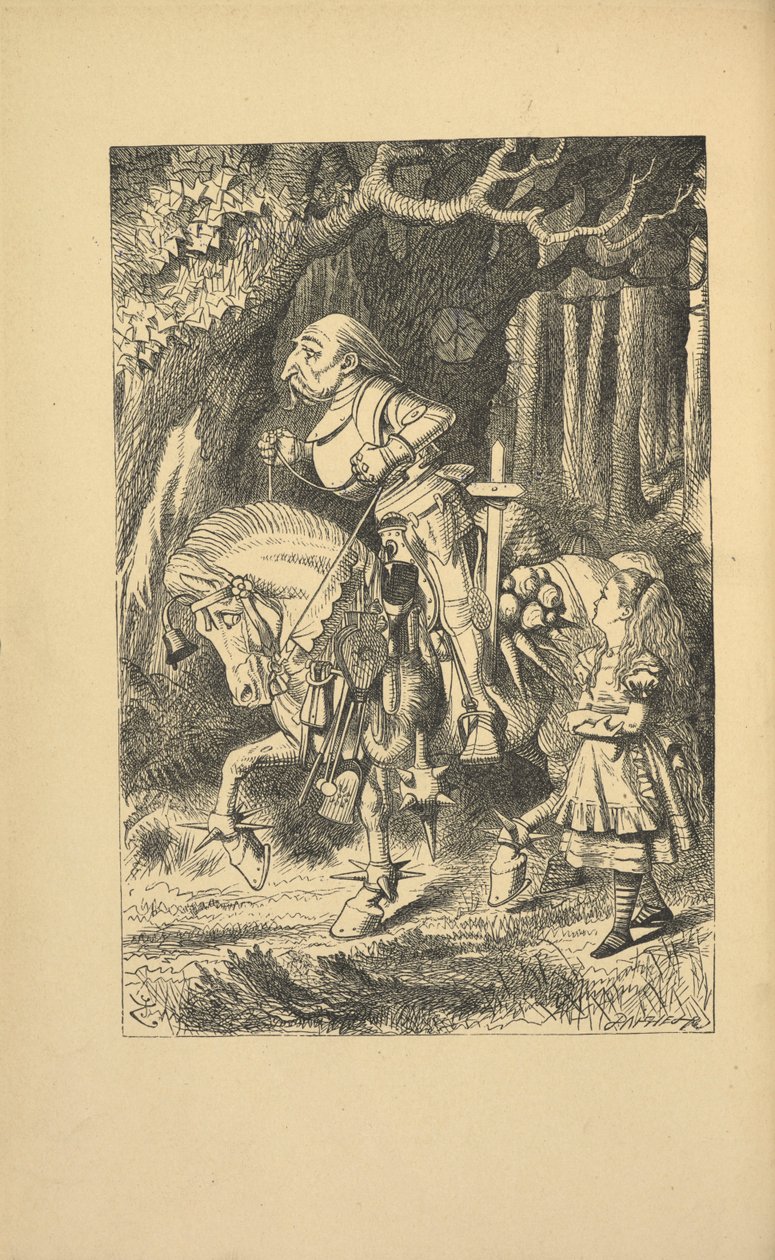 Alice og den hvite ridderen. av John Tenniel