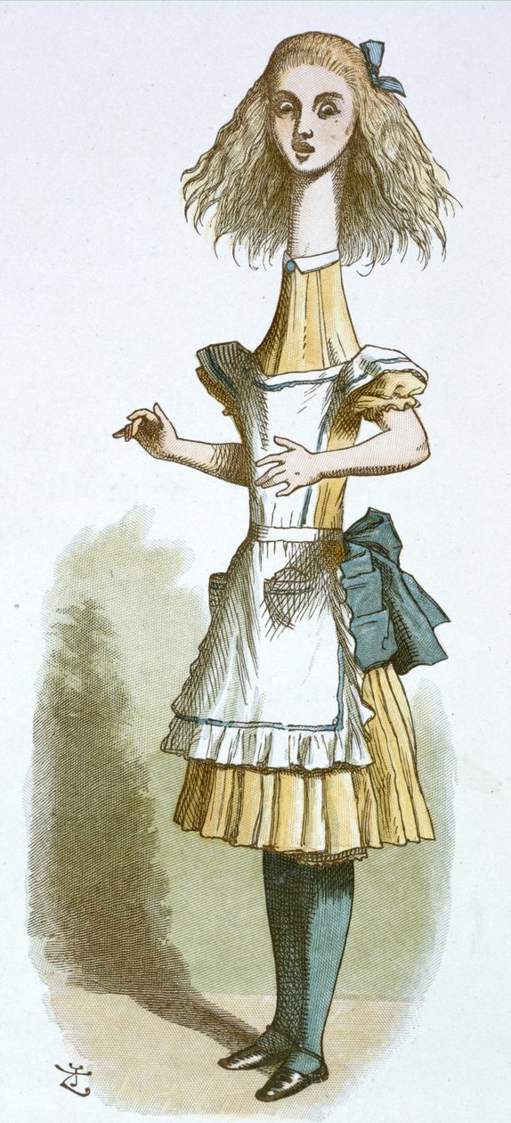 Alice med lang hals av John Tenniel