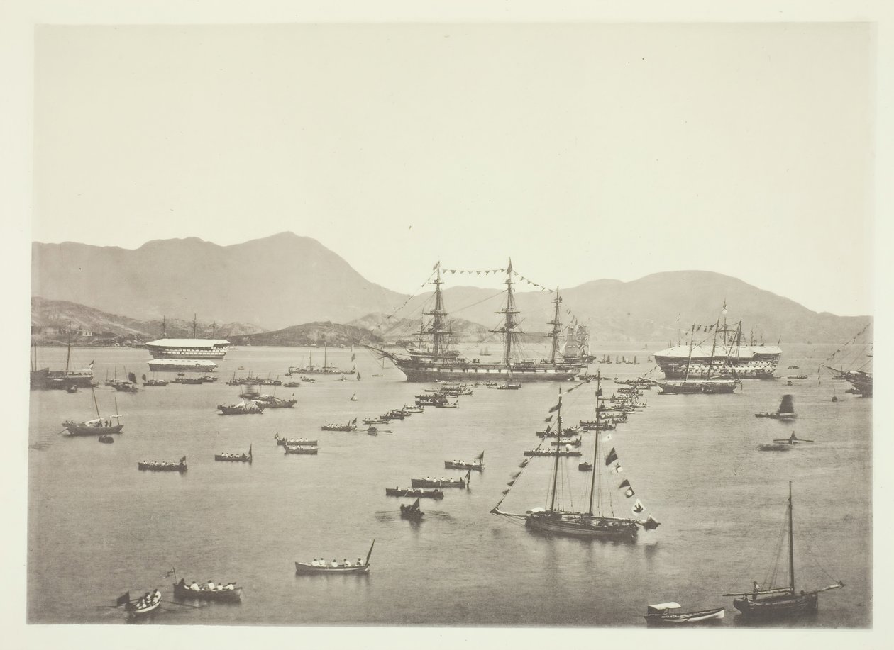 Havnen, Hong-Kong, ca. 1868. av John Thomson