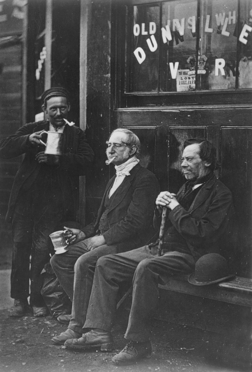 Wall Workers, ca. 1877 (s/hvitt-bilde) av John Thomson
