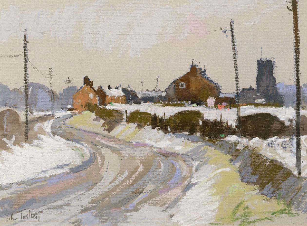 Vinterlandskap (pastell) av John Tookey
