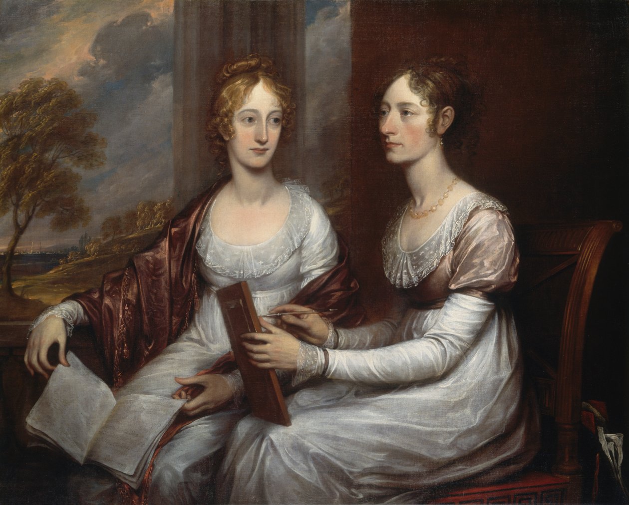 Frøkenene Mary og Hannah Murray, 1806. av John Trumbull