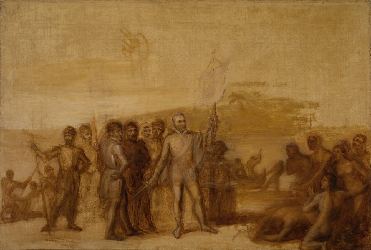 Landingen av Columbus, ca. 1840. av John Vanderlyn