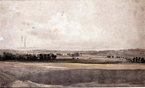 Nær Handborough, Oxon av John Varley