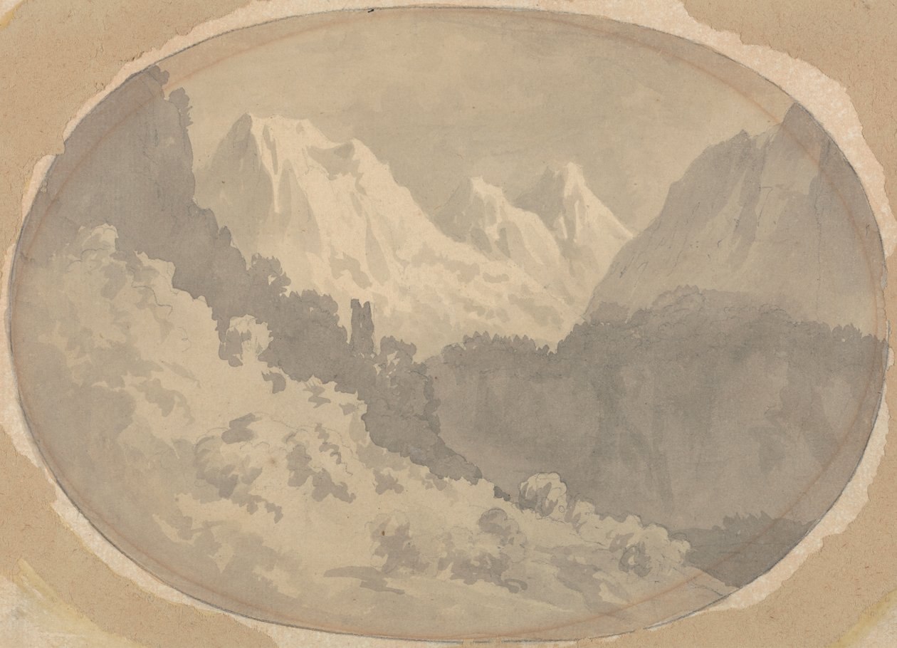 Alpint scene av John Warwick Smith