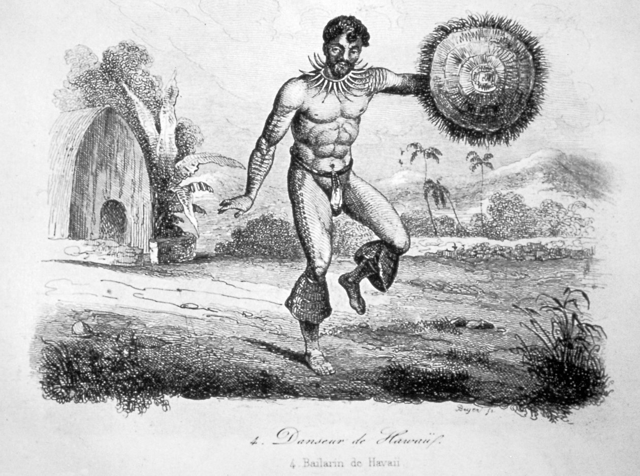 Hawaiiansk danser, ca 1770-1793 av John Webber