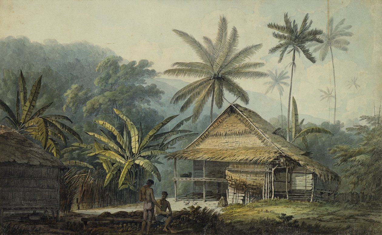 Utsikt på øya Krakatoa, av John Webber
