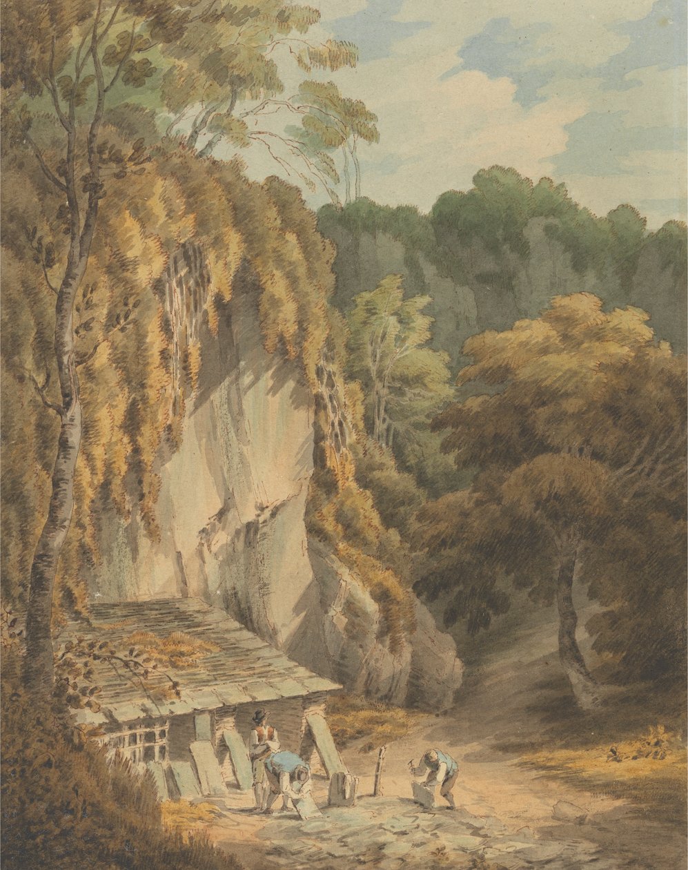 Skiferbrudd i Widecombe, Devon av John White Abbott