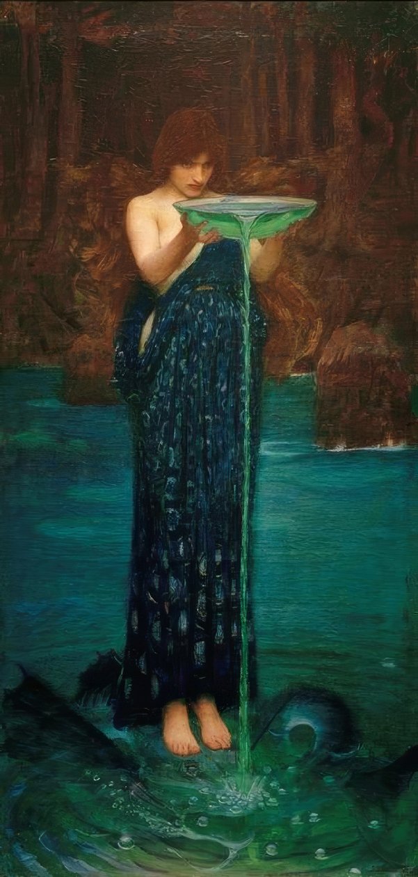 Circe Invidiosa, Circe som forgifter havet av John William Waterhouse