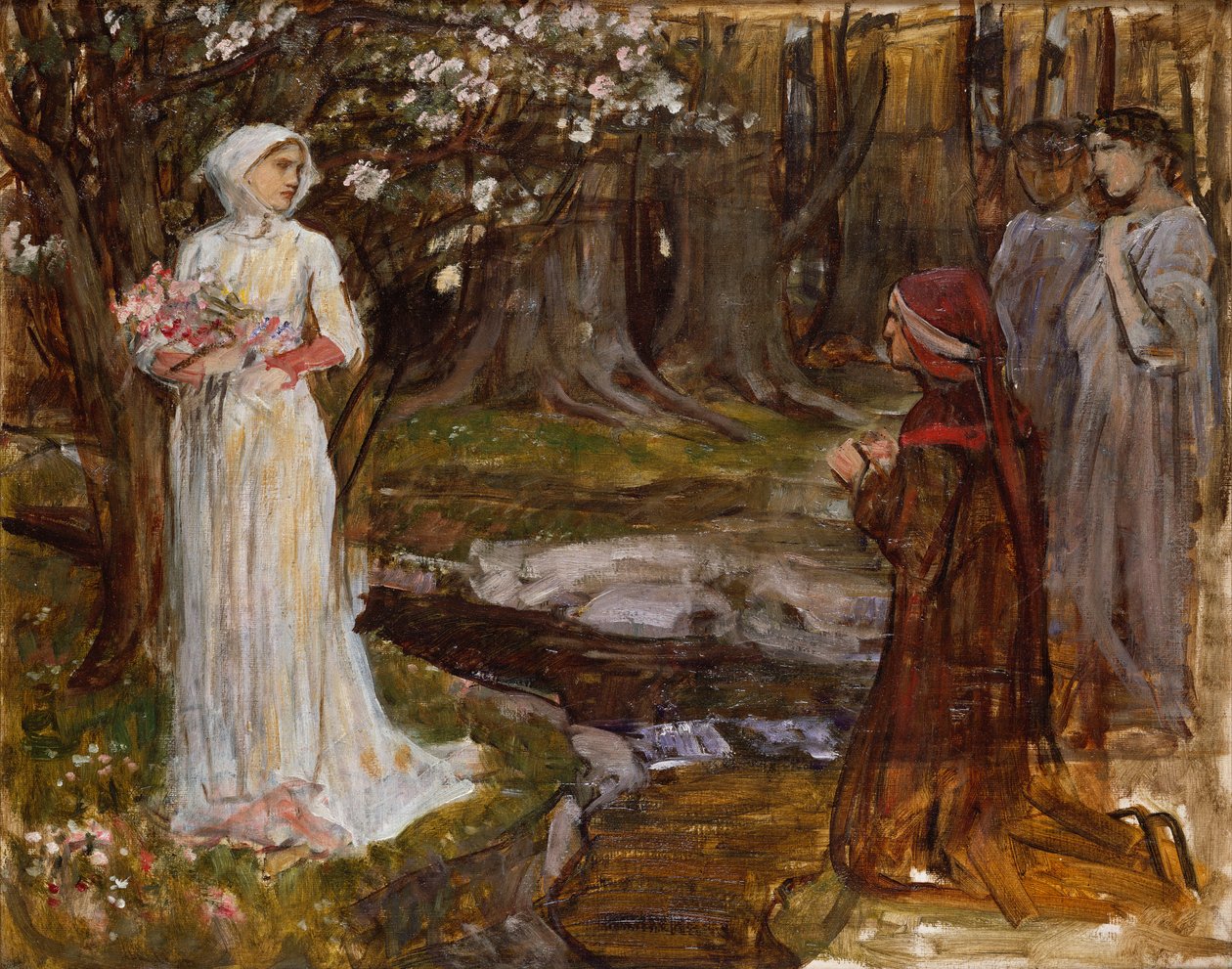 Dante og Beatrice, 1915 av John William Waterhouse