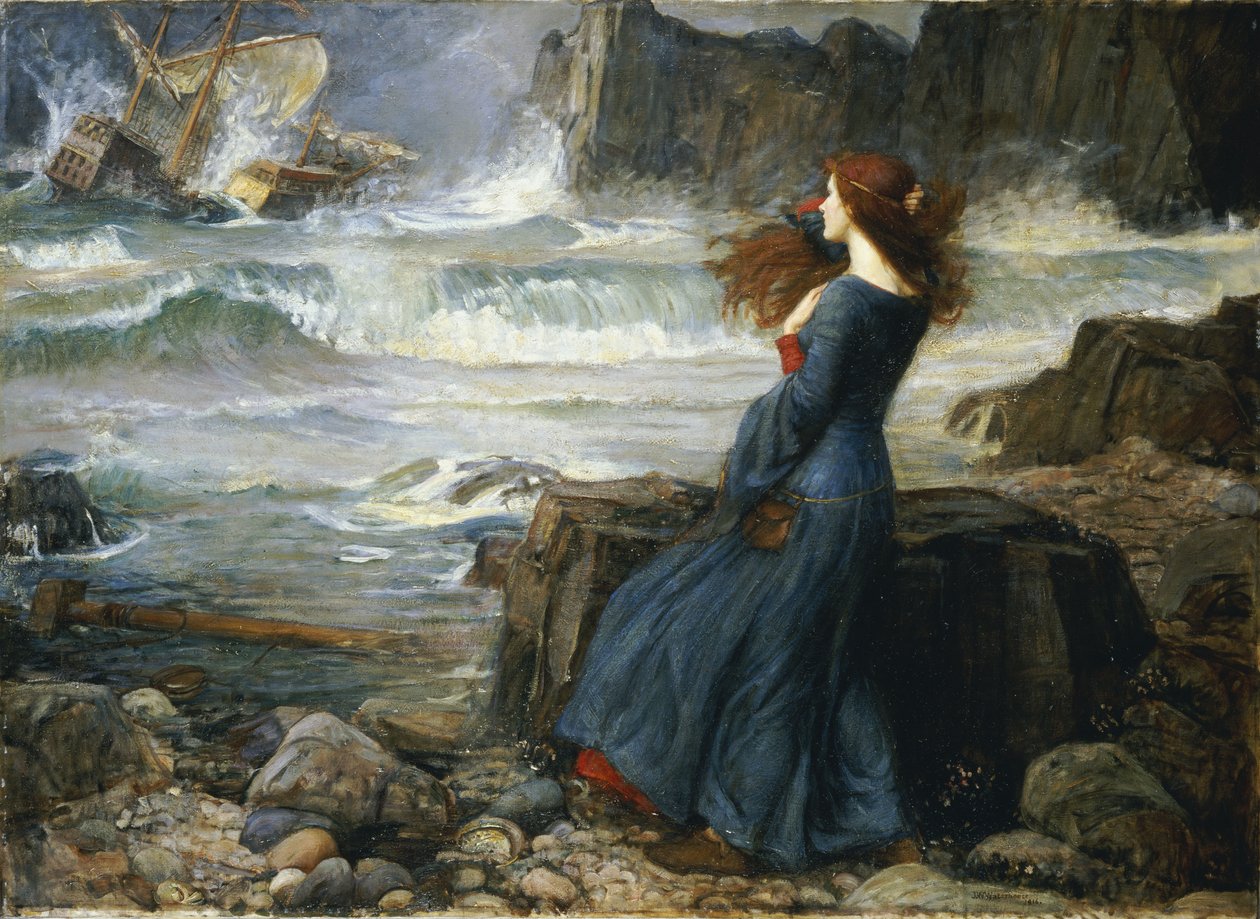 Miranda - The Tempest, 1916 av John William Waterhouse