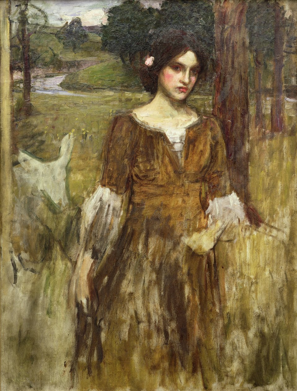 The Lady Clare, ca. 1900 av John William Waterhouse