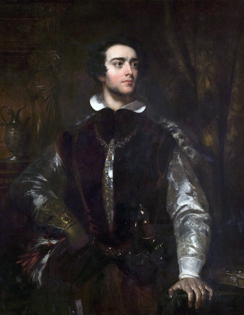 A Gentleman in an Elizabethan Costume, ca. 1850 av John Wood