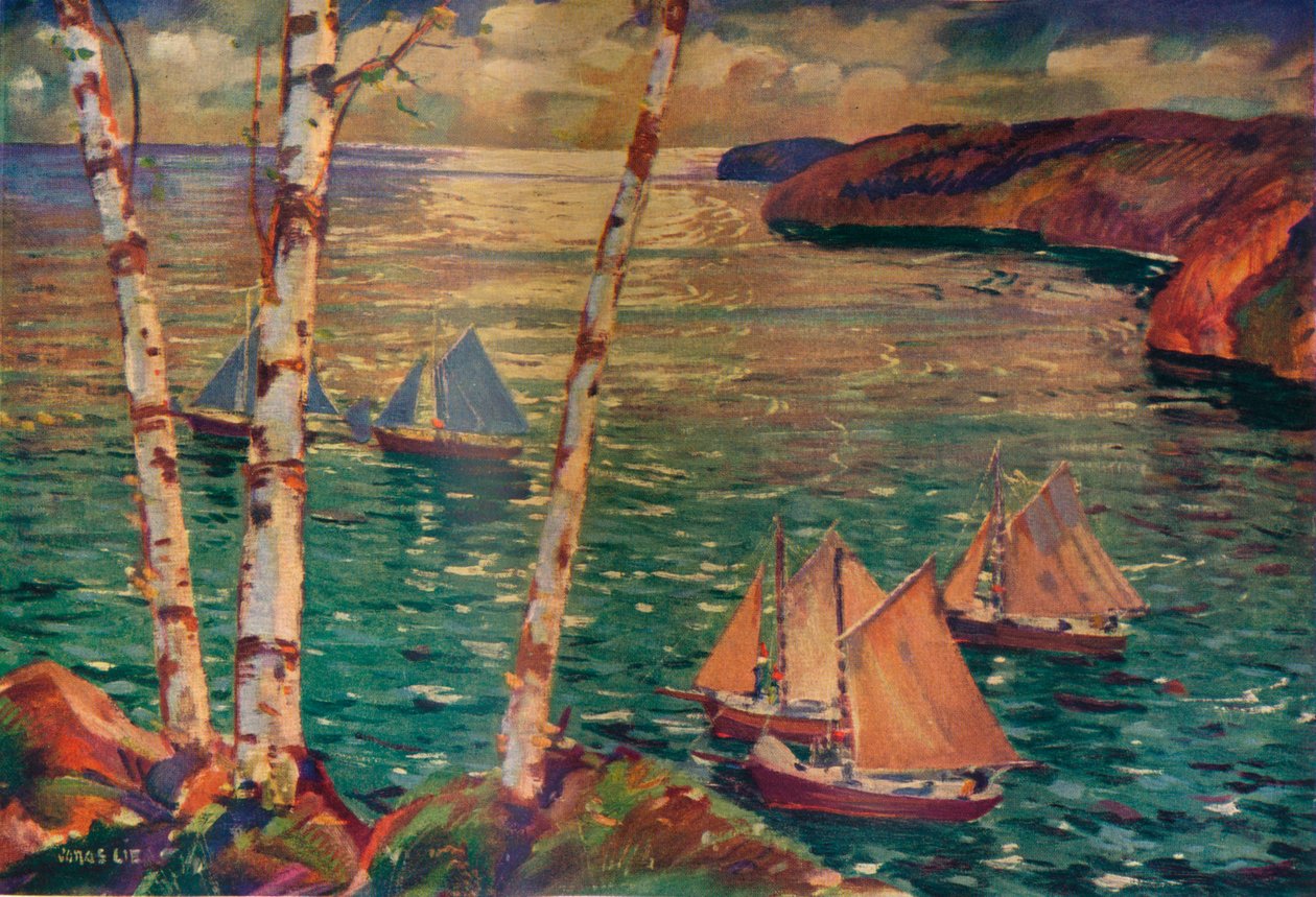 Into the Morning, c1920 av Jonas Lie