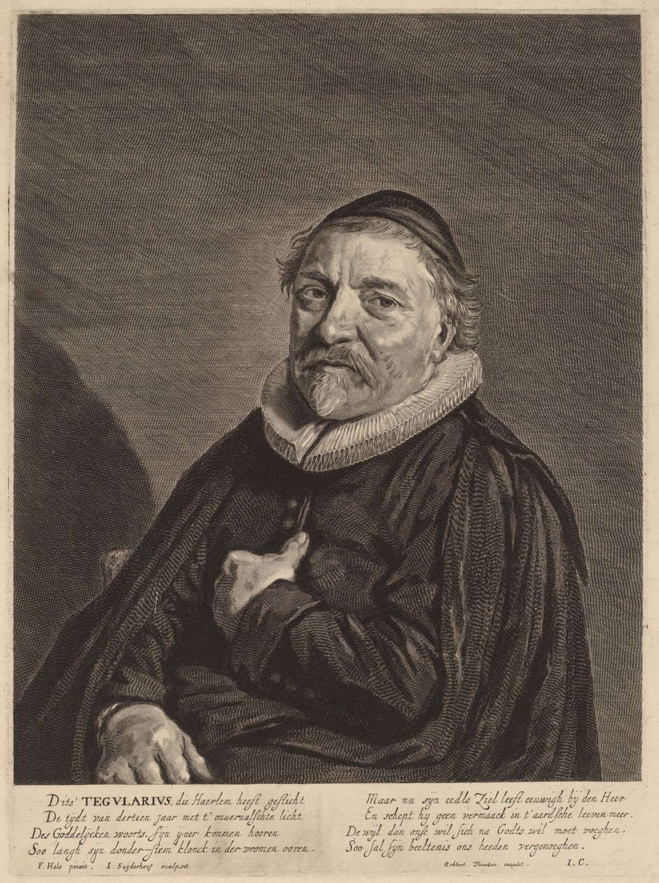 Adriaen Tegularius av Jonas Suyderhoff after Frans Hals