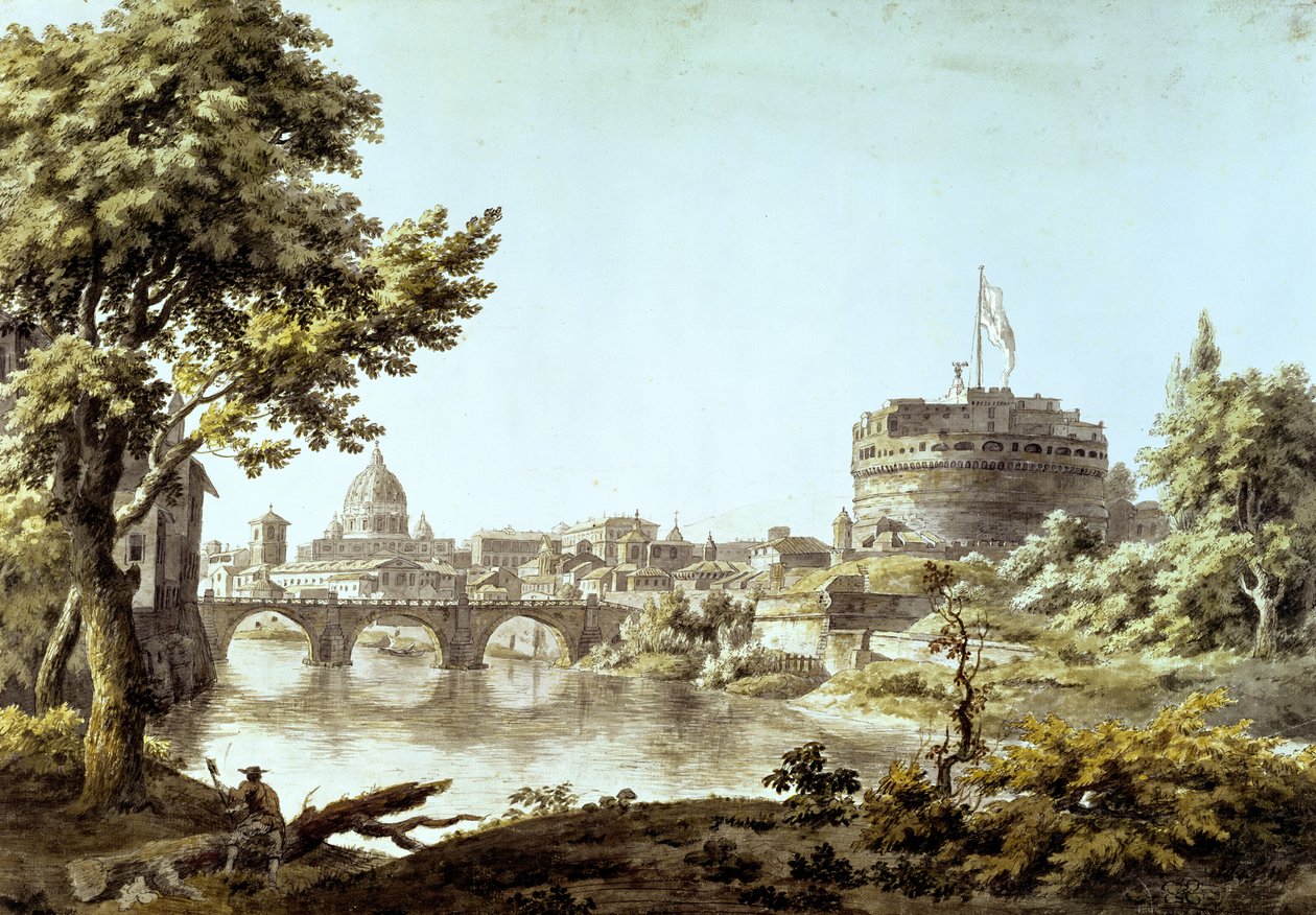 Castel Sant'Angelo og St. Peter's, Roma av Jonathan Skelton