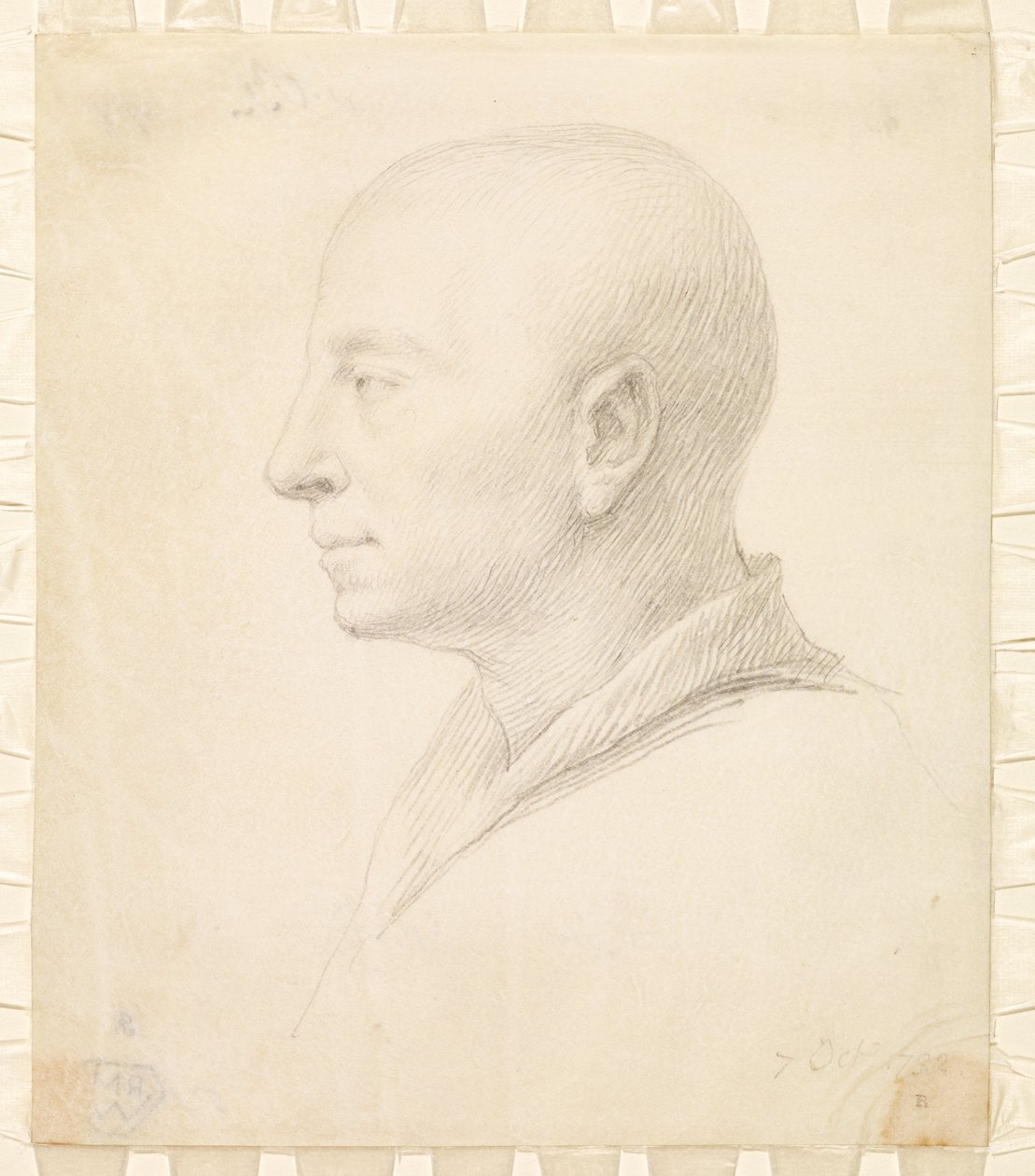 Selvportrett i profil, 7. oktober 1732 av Jonathan Richardson