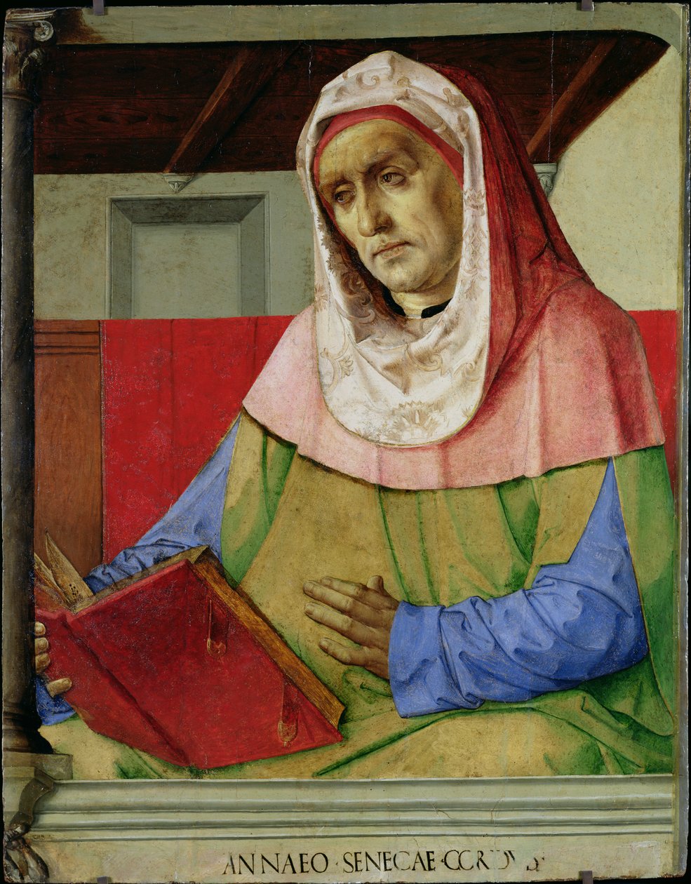 Portrett av Seneca (2 f.Kr.-65 e.Kr.) ca. 1475 av Joos van Gent