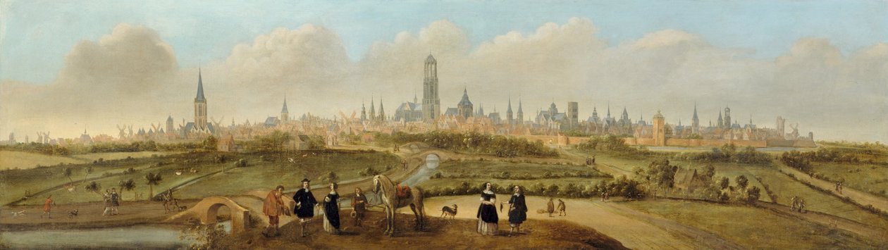 Utsikt over byen Utrecht av Joost Cornelisz. Droochsloot