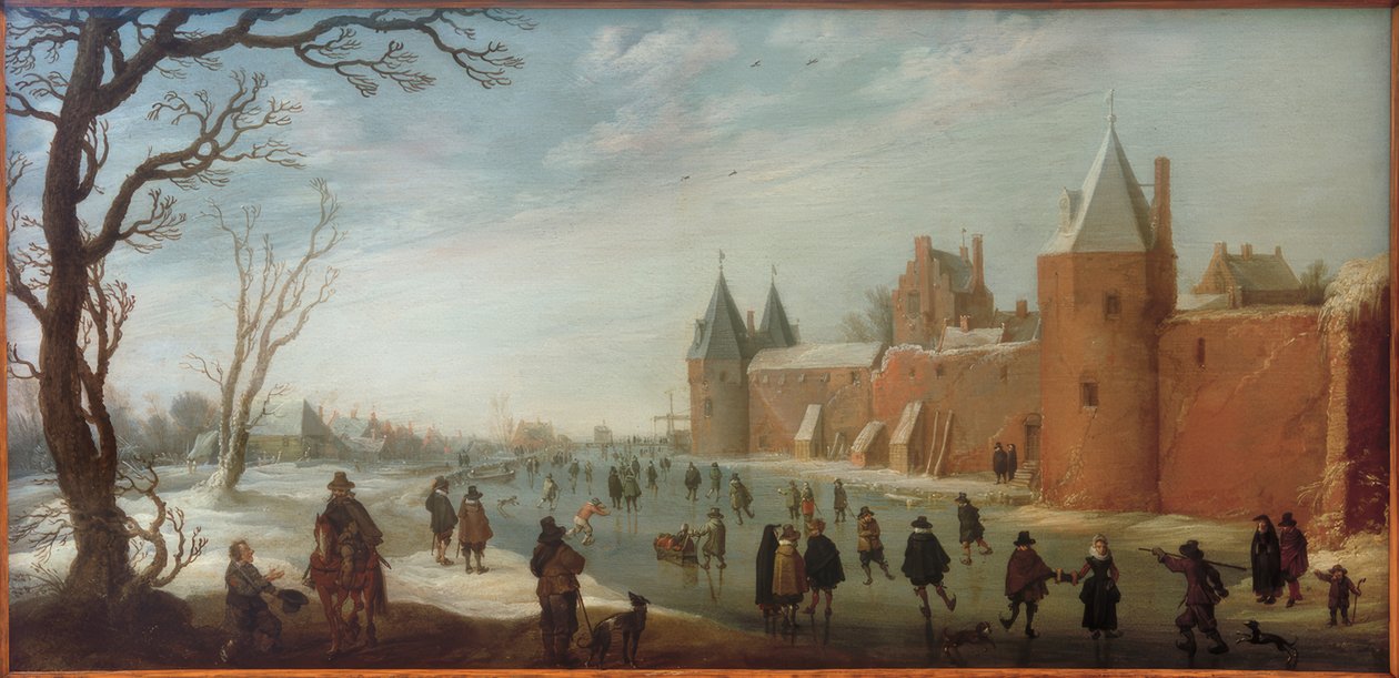 Skatere i vollgraven av Joost Cornelisz. Droochsloot