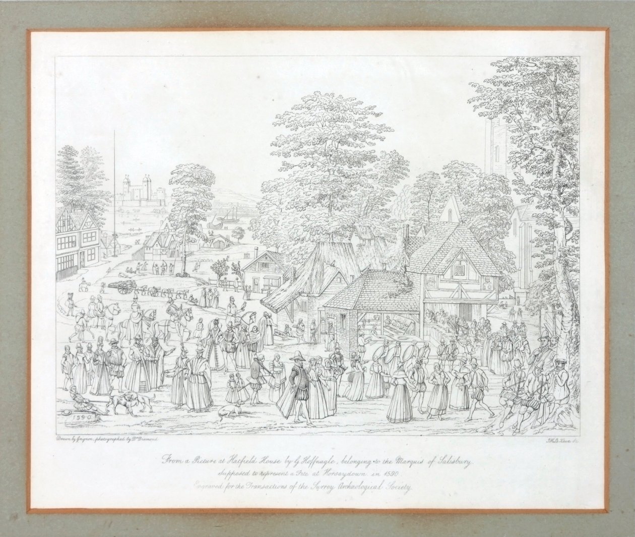 Fete på Horseydown i ca. 1590 av Joris Hoefnagel