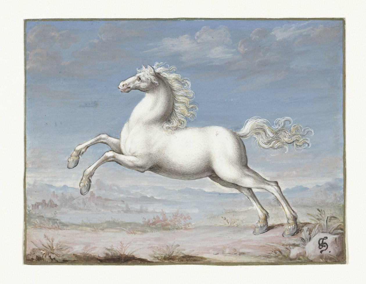 hvit hest av Joris Hoefnagel
