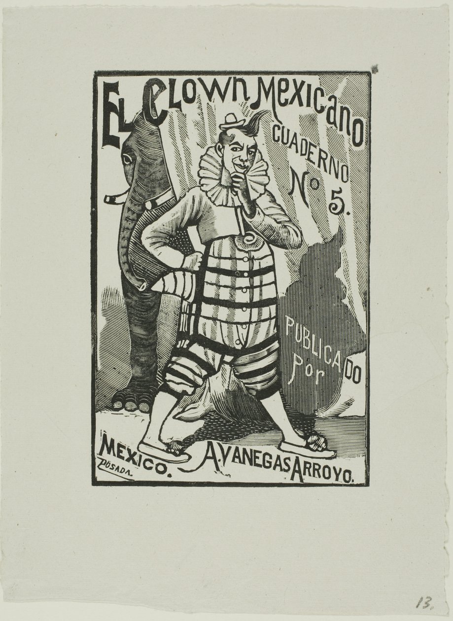 Meksikansk klovn, nei. 5 av José Guadalupe Posada