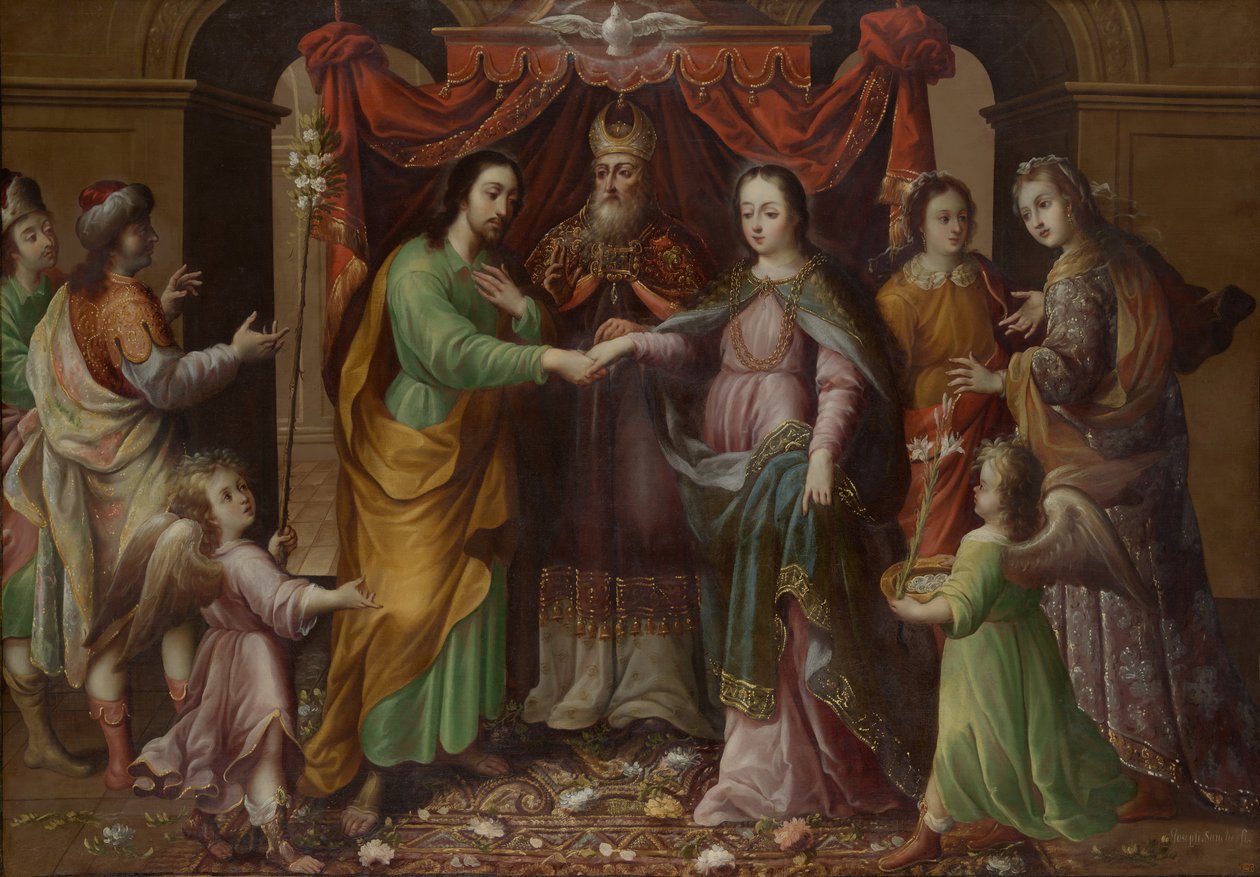 Jomfruens ekteskap, ca. 1690. av José Sánchez