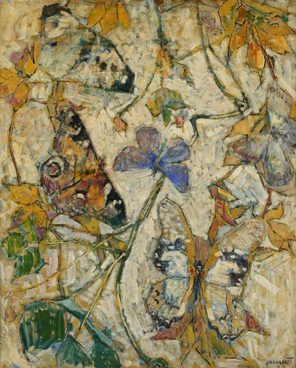 Sommerfugler; Sommerfugler, 1918 av Josef Albert