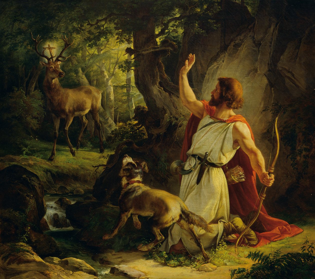 Konverteringen av Saint Eustace av Josef Binder
